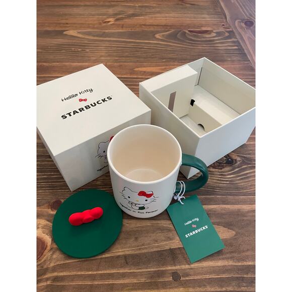 Starbucks x Hello Kitty 16oz Ceramic Mug w Lid Boxed Sanrio Collectible - Picture 7 of 7